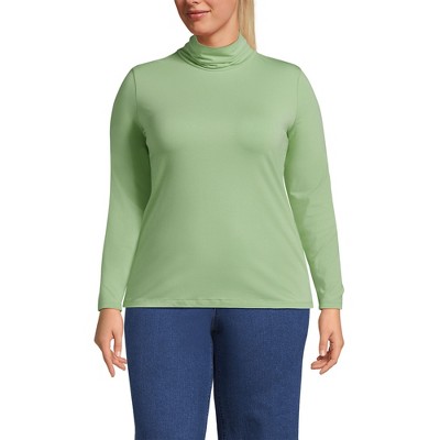 Lands' End Women's Lightweight Jersey Skimming Long Sleeve Turtleneck