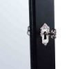 Tangkula Armoire Mirrored Jewelry Cabinet Dressing Storage Box Jewelry Organizer w/ Drawers Black - 4 of 4