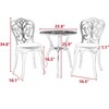 DOMETOUR Best Choice Products 3-Piece Outdoor Rust-Resistant Cast Aluminum Patio Bistro Set  white - 2 of 4