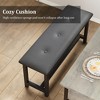 Homhougo Dining Table Set for 4, Kitchen Dining Table Set with Upholstered Benches, Kitchen Dining Room Table with Storage Drawers - 4 of 4