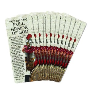 Marble Gray Paper Armor of God 6.5 x 2.5 inches Bookmark Set of 12 - 1 of 2