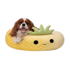 Squishmallows Maui The Pineapple Cat and Dog Bolster Bed - Yellow - 1 of 4