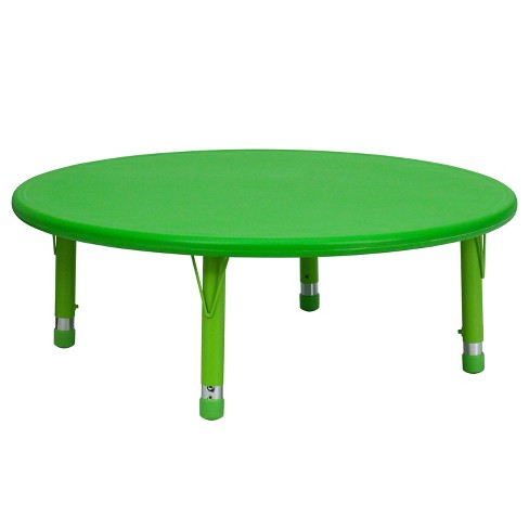 Flash Furniture 45 Round Green Plastic Height Adjustable Activity Table Target