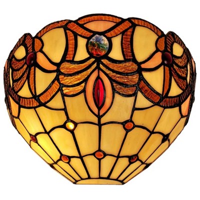 Amora Lighting Tiffany Style Wall Sconce 12 Inches Wide