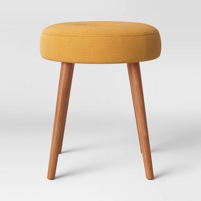 Norbury Scandinavian Wood Leg Assembly Required Ottoman Mustard - Project 62™