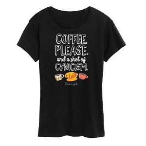 Women's - Gilmore Girls - Coffee And Cynisism Short Sleeve Graphic T-Shirt - 1 of 4