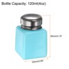Unique Bargains Makeup Remover Nail Polish Push Down Alcohol Dispenser Bottles 4 Pcs 120ML(4oz) Blue - 2 of 4
