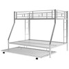 NicBex Twin over Full Bunk Bed with Guardrail,Loft Bed with Two-Side Ladder and Trundle,Modern Bunk Beds,Noise Reduced Bunk Beds for Bedroom - 2 of 4