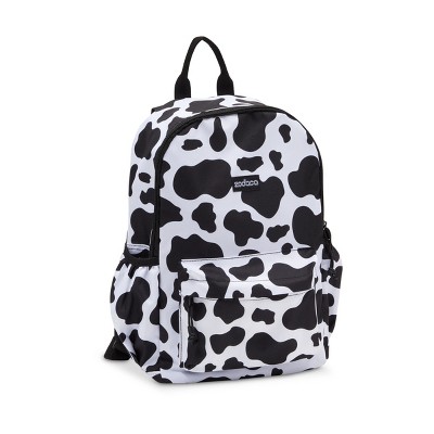 Zodaca Mini Cow Print Backpack with Adjustable Straps, Small Bag for Traveling and Concerts, 12.5x4.5x15 In