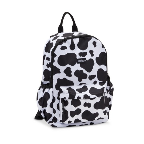 Zodaca Mini Cow Print Backpack With Adjustable Straps, Small Bag For ...