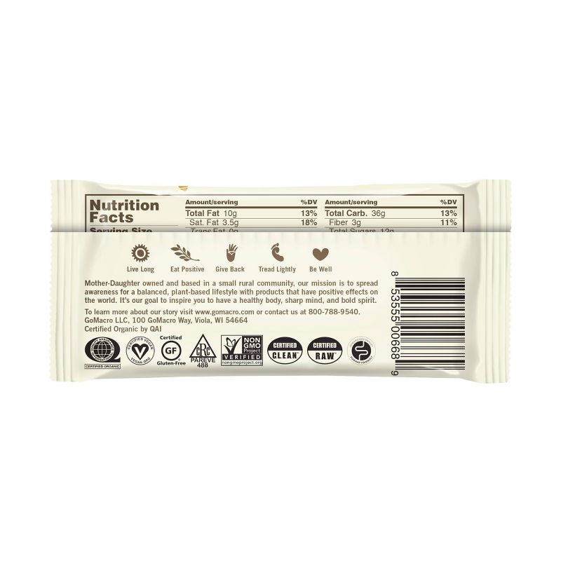 GoMacro Coconut + Almond Butter + Chocolate Chips MacroBar - 2.3oz, 3 of 8