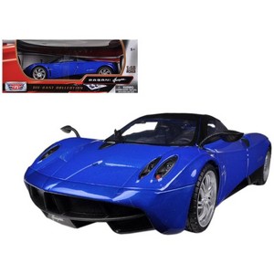 Pagani Huayra Blue with Black Top 1/18 Diecast Model Car by Motormax - 1 of 3