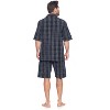 Ashford & Brooks Mens Woven Short Sleeve Pajama Shorts Set - 4 of 4