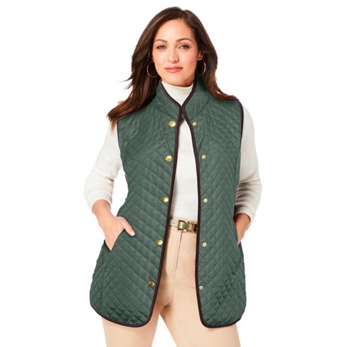 Womens plus 2025 quilted vest