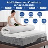 Vipbear 3 Inch Queen Firm Mattress Topper with Ice Silk Cover, Premium Cooling Gel + Bamboo High-Density Memory Foam Mattress Topper - 4 of 4