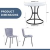5 Piece Dining Table Set for 4, Modern Dining Set with 4 Upholstered Dining Chairs, Table and Chair Set - ModernLuxe - 3 of 4