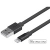 Monoprice Cabernet Series Apple MFi Certified Flat Lightning to USB Charge & Sync Cable - 4ft Black for iPhone X, 8, 8 Plus, 7, 7 Plus, 6, 6 Plus, 5S - 2 of 4