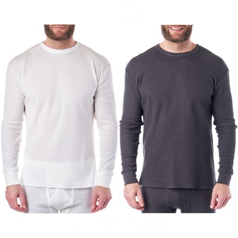 Fruit Of The Loom Men's 2 Pack Big Thermal Underwear Waffle Henley