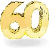 Sparkle and Bash 60th Gold Foil Pinata Number for Birthday and 60 Year Diamond Anniversary Party Supplies Decorations, 16.5 x 13 inches - 3 of 4