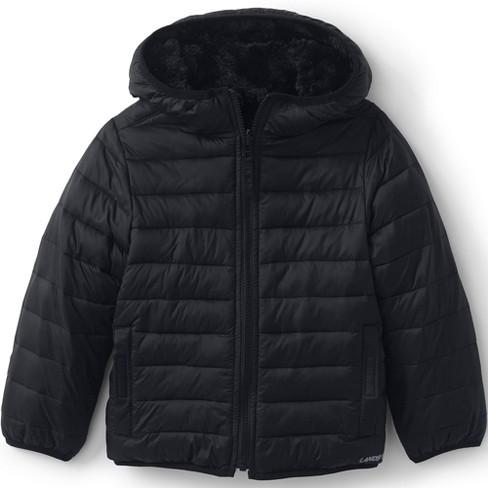 Lands' End Kids Reversible Insulated Fleece Jacket - Small - Black
