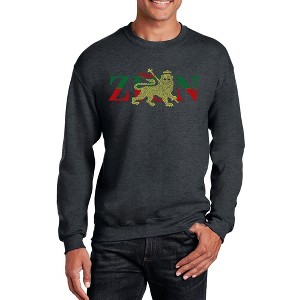 LA Pop Art Men's Word Art Crewneck Sweatshirt - Zion - One Love - 1 of 4