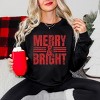 Merry & Bright Distressed - Women's Graphic Sweatshirt - 3 of 4