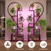 Bestier 65’’ Heart Shaped Plant Stand with Grow Lights & Wheels, 6-Tier Tall Metal Plant Shelf Display Shelf with Hanging Hooks - 2 of 4