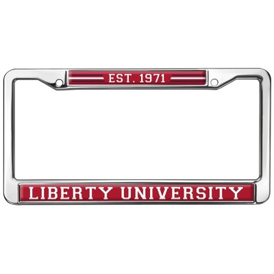 Liberty University School Logo Full Size Standard License Plate Metal Frame