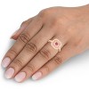 Pompeii3 1/2 Ct Diamond & Ruby Fashion Designer Ring 14k Rose Gold - 4 of 4