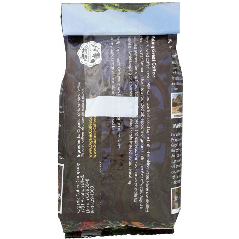 Organic Coffee Company Breakfast Blend Ground Coffee - Case of 6/12 oz Bags, 3 of 7