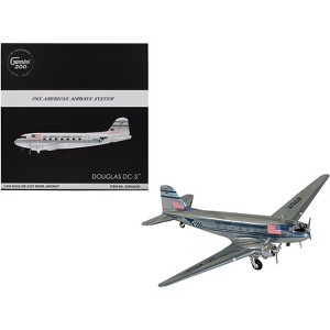 Douglas DC-3 Commercial Aircraft "Pan American Airways" Polished Metal Finish "Gemini 200" 1/200 Diecast Model by GeminiJets - 1 of 4