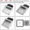 ROVSUN Commercial Vegetable Chopper French Fry Cutter with 1/2", 3/8", 1/4" & 8-Wedge Blades for Restaurant, Home & Kitchen - 4 of 4