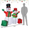 Tangkula Inflatable Christmas Snowman Decoration 5FT & 6FT Blow Up Snowman for Indoor & Outdoor - 2 of 4