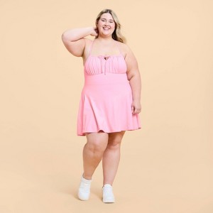 Blogilates Women's Tie Front Twirl Active Dress - 1 of 4