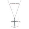 Alilang Vintage-Inspired Gothic Cross Pendant Necklace with Black Crystal Accents - 4 of 4