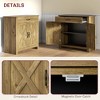 MOEPISY Farmhouse Sideboard Buffet Cabinet, Natural - 3 of 4