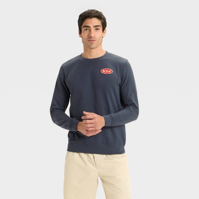 Men's USA French Terry Crewneck Sweatshirt - Goodfellow & Co™ Navy Blue