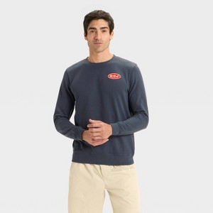 Men's USA French Terry Crewneck Sweatshirt - Goodfellow & Co™ Navy Blue - 1 of 3