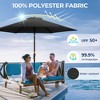 Outdoor Patio Umbrella, Patio Umbrella, Market Umbrella, Luxury Metal Pole Umbrella,Black - 4 of 4