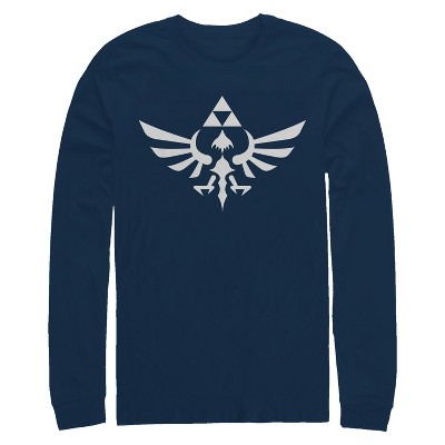 Men's Nintendo Legend Of Zelda Triforce Long Sleeve Shirt : Target