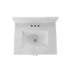 Flash Furniture Vega Bathroom Vanity with Sink Combo, Storage Cabinet with Soft Close Doors and Open Shelf, Carrara Marble Finish Countertop - 3 of 4