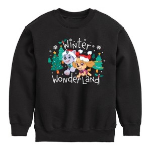 Boys' - Paw Patrol - Winter Wonderland Graphic Long Sleeve Fleece Sweatshirt - 1 of 4