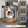 Okak Modern Flip-top Vanity Table with Mirror & Lights,Small Dressing Desk with Storage Drawers,Small Makeup Table for Bedrooms - 4 of 4