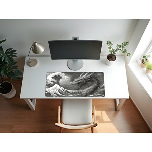 Sweet Jojo Designs Baby Boy, Girl, Unisex/Gender Neutral Large Mouse Pad Desk Mat Dragon Black and White - 1 of 3