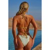 Moda Minx Lost in Paradise 'Coconut' Dancing in Dominica Piped Wrap Waist Triangle Crystal Bikini Top - 3 of 4