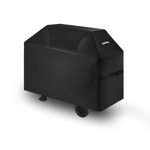 VEVOR Grill Cover, 52 inch BBQ Covers for Outdoor Grills,Fade Resistant, Weather Resistant Heavy Duty 600D Polyester,with Hook-and-Loop Straps, Black - 1 of 4