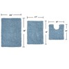 Fantasia Bath Rug Collection Cotton Shaggy Pattern Tufted Set of 3 Bath Rug Set - Home Weavers - 2 of 3