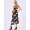 INSPIRE CHIC Women's Mesh Ruched Side Stylish Bodycon Spaghetti Strap Midi Maternity Dress - 4 of 4