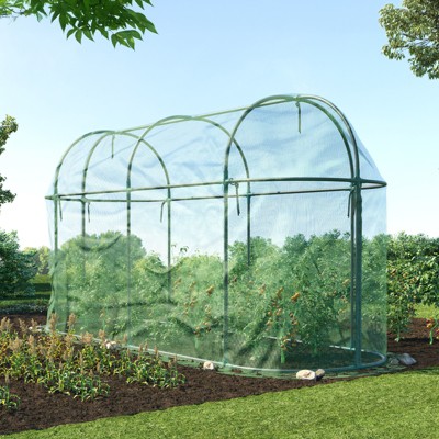 Aoodor Crop Cage Plant Protection Tent, Greenhouse Fruit Cage Netting Cover for Plants/Herbs/Fruit Garden, Yard, Lawn with Zipper