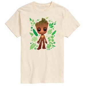 Men's - Marvel - Guardians of the Galaxy Baby Groot Leaf Short Sleeve Graphic T-Shirt - 1 of 3